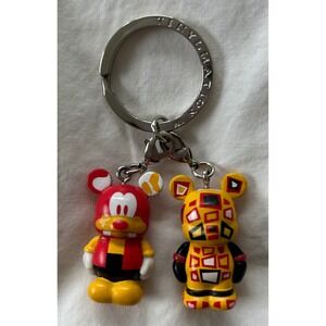 Disney‎ Vinylmation Jr Keychain Set Mickey Mouse Red Yellow Collectible